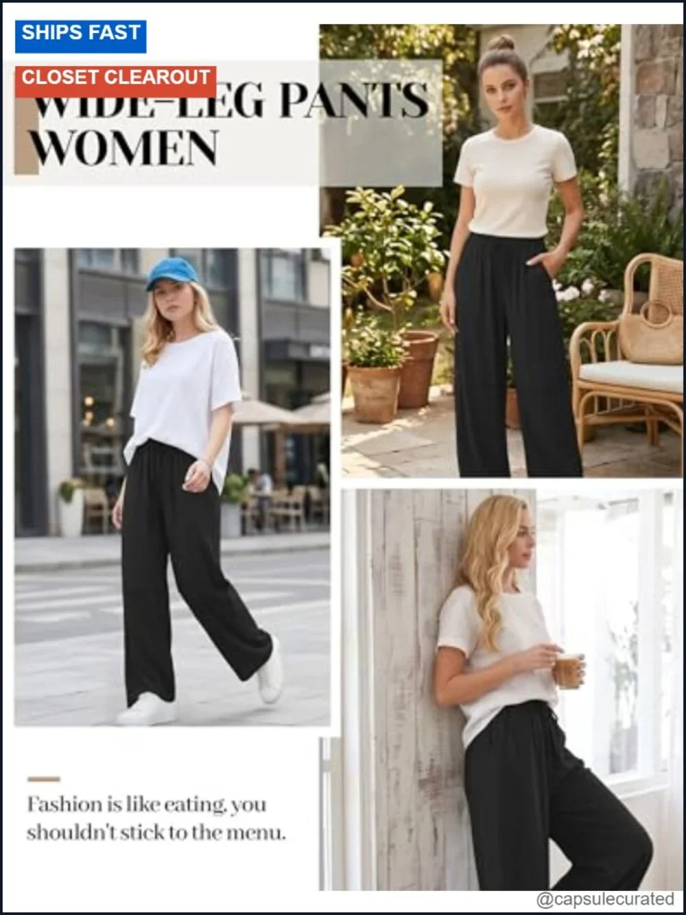 Wide Leg Linen Blend Palazzo Trousers with Pockets